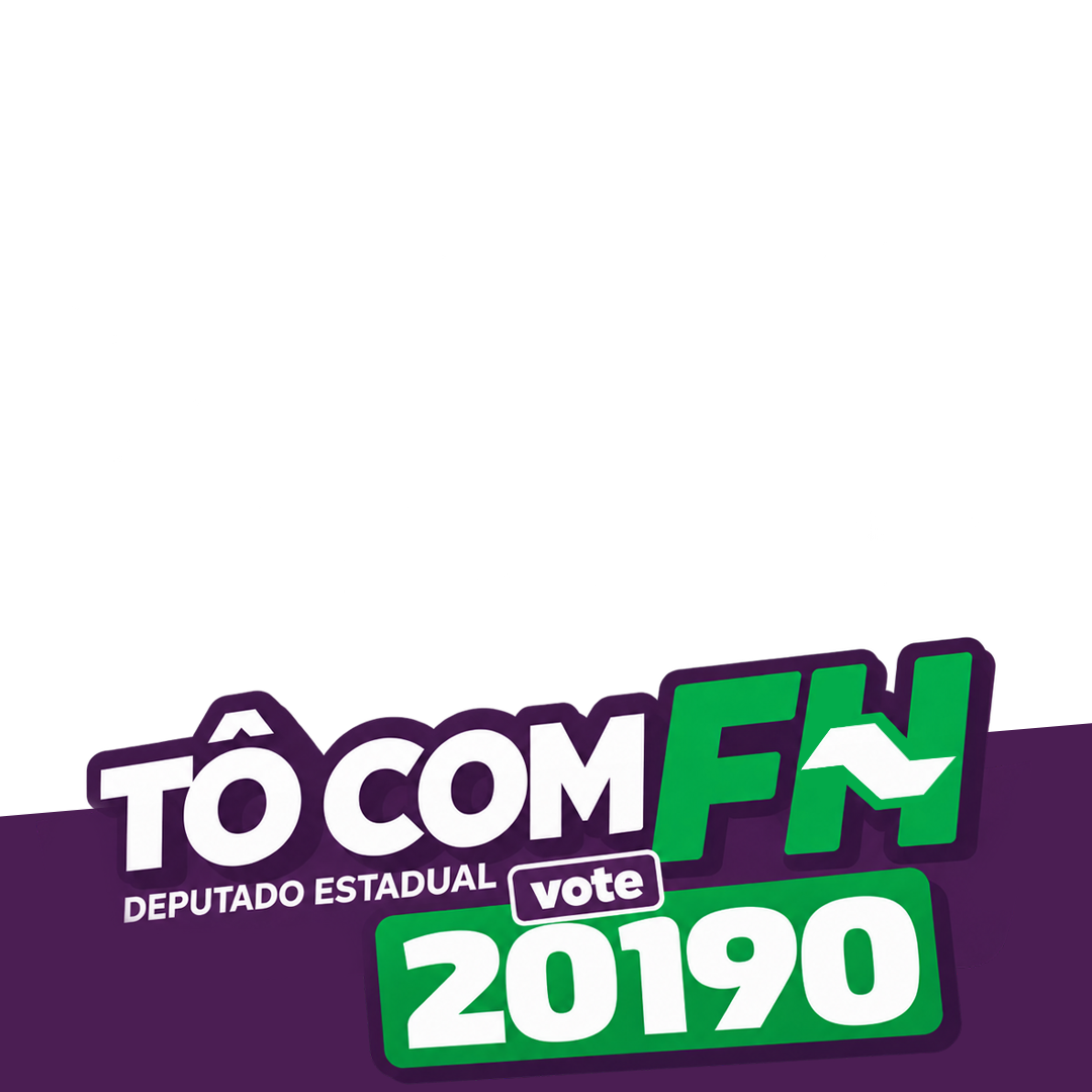 Exemplo da arte oficial do gerador #TÔCOMFH